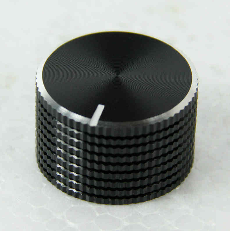 Knurled Aluminum Rotary Control Knob - OD: 25mm / H: 15.5mm